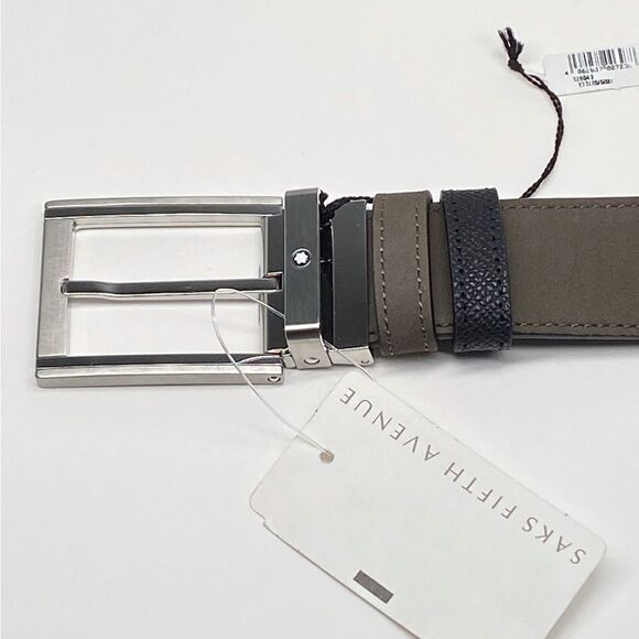 Montblanc Trapeze Adjustable & Reversible Leather Belt - Picture 5 of 11
